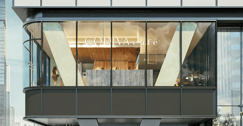 GODIVA café Hibiyaの店内風景